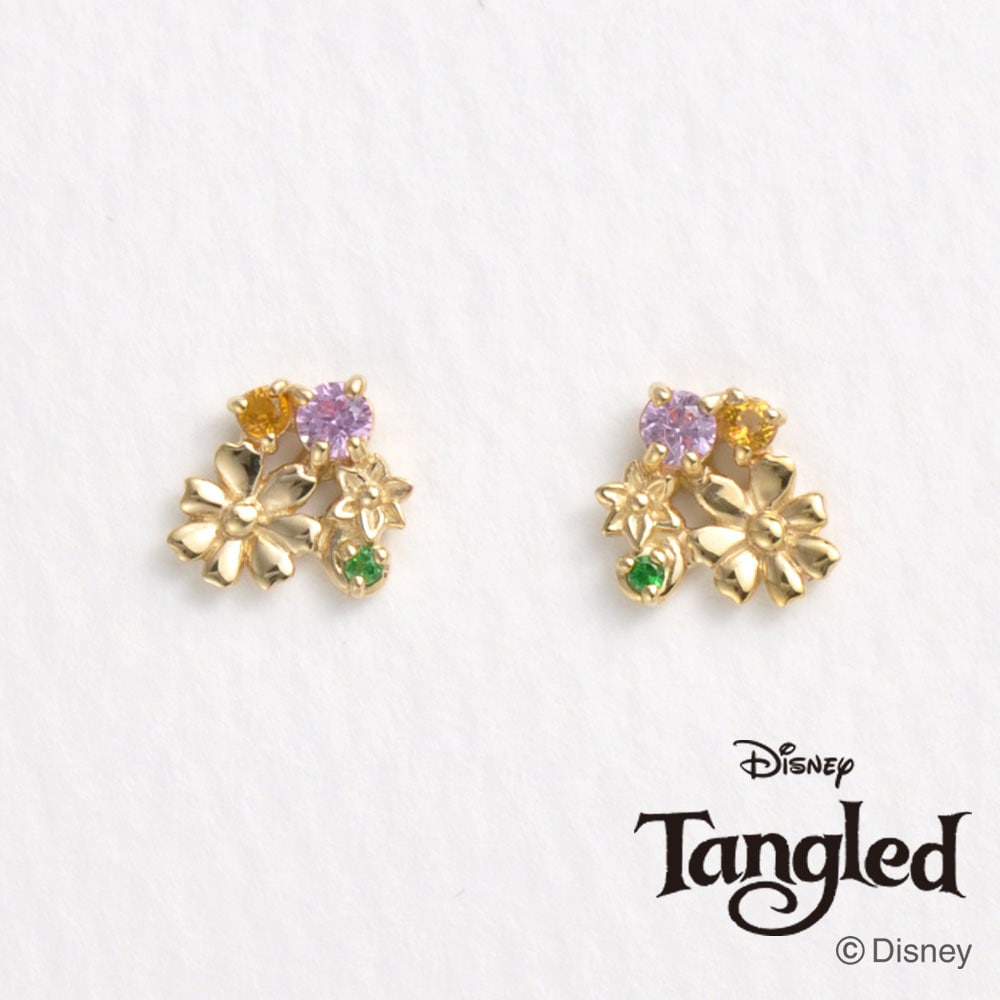 ディズニー] ピアス 塔の上のラプンツェル プリンセス 10金 イエロー